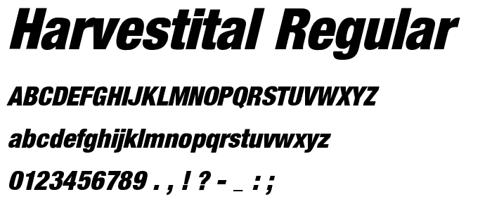 HarvestItal Regular font